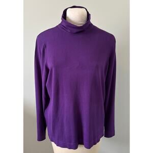 Joseph A. Woman Knit Turtleneck Sweater Purple Women's Sweater Plus Size 1X NWT
